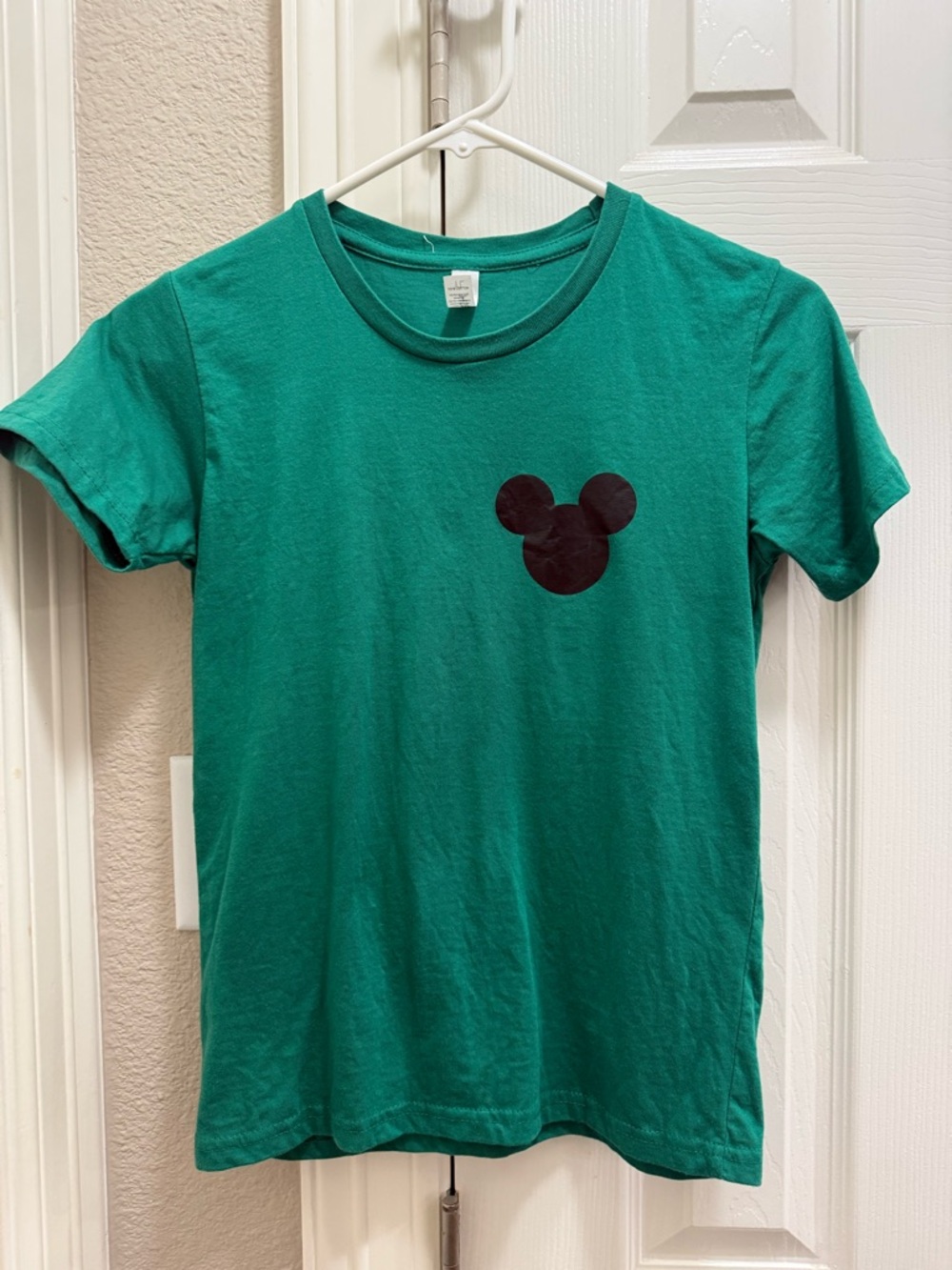 Kids Green Short-Sleeve Tee with Vinyl Mickey